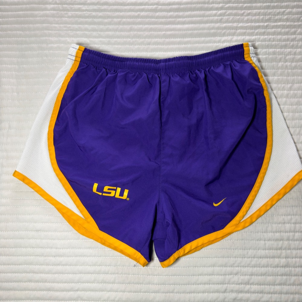 Nike Running Shorts Womens XS Purple LSU Tigers Excellent Fit Dry Athletic